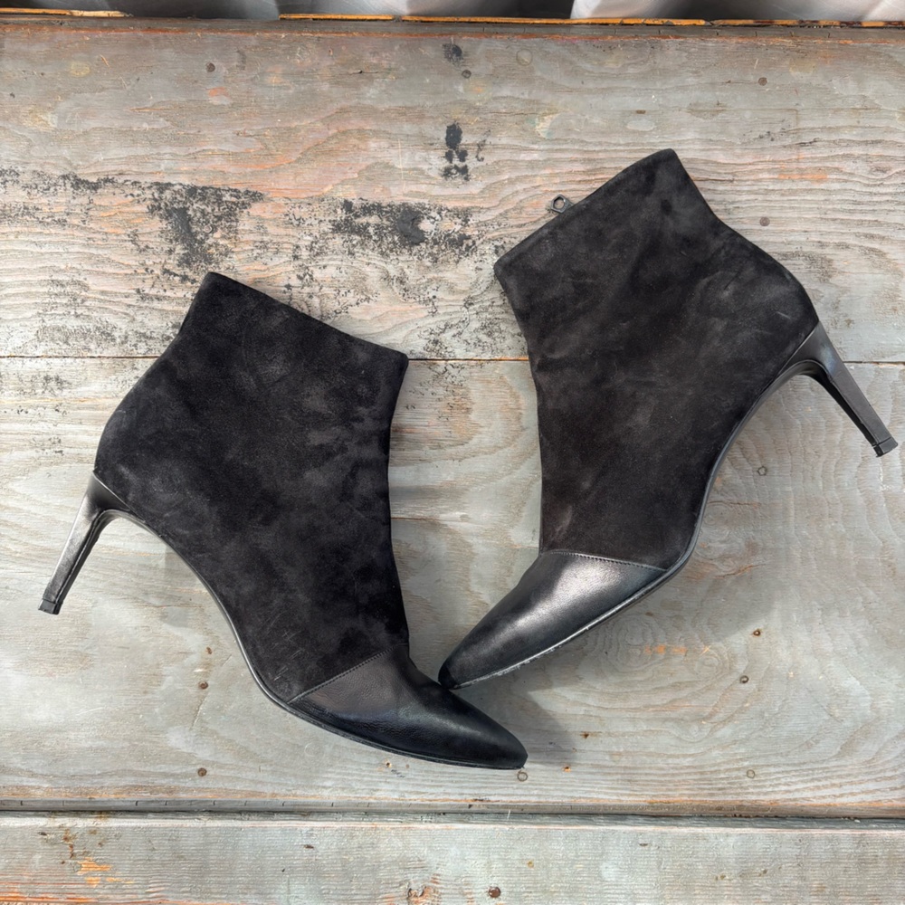 Rag & Bone Beha black suede and leather stiletto heel boot | size 41